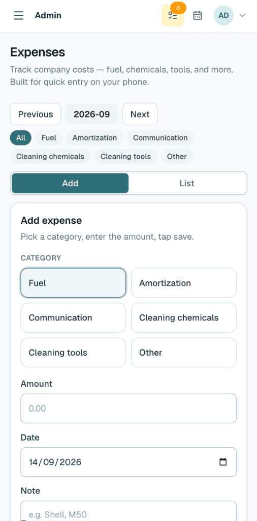 Add expense